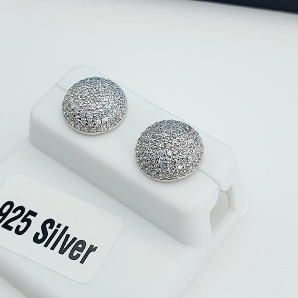 "925 Sterling Silver Cubic Zirconia Earrings, UU1P6A6105 - Picture 9 of 10